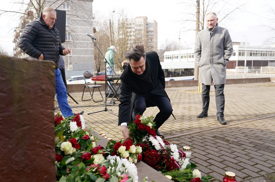 Komunistiskā genocīda upuru piemiņas dienai veltīts pasākums pie dzelzceļa stacijas "Šķirotava".