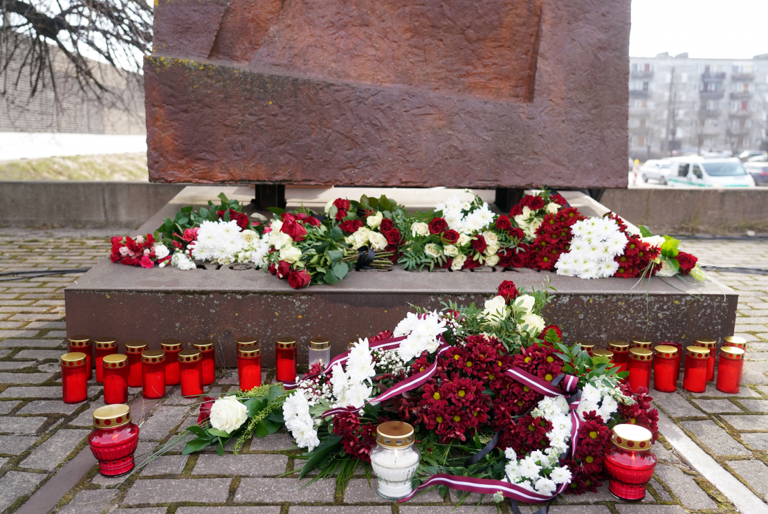 Komunistiskā genocīda upuru piemiņas dienai veltīts pasākums pie dzelzceļa stacijas "Šķirotava".