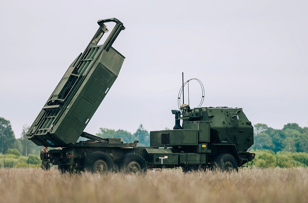 HIMARS raķešu iekārtas demonstrācija Ventspils lidlaukā. 