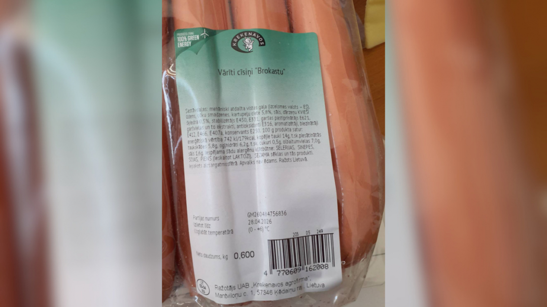 Veselībai bīstamie cīsiņi.