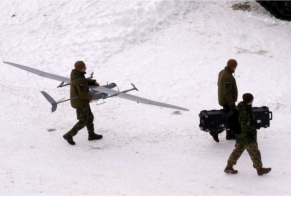 Paraugdemonstrējumi kaujas šaušanas mācību zonas atklāšanas pasākumā militārajā poligonā "Sēlija". 2026. gada 20. februārī.