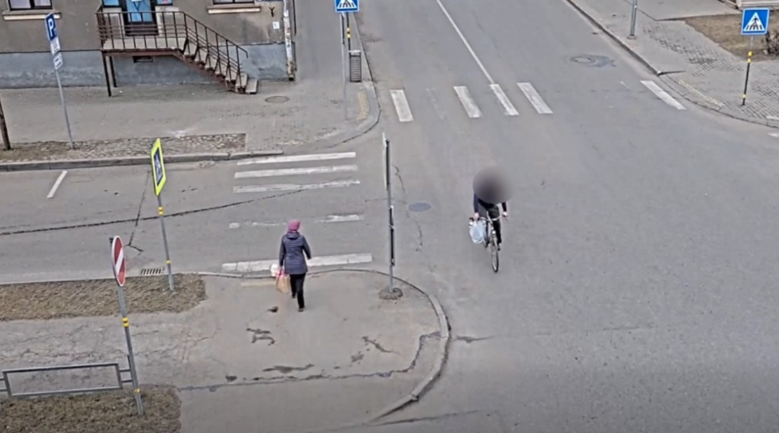 Vainīgais velosipēda vadītājs.