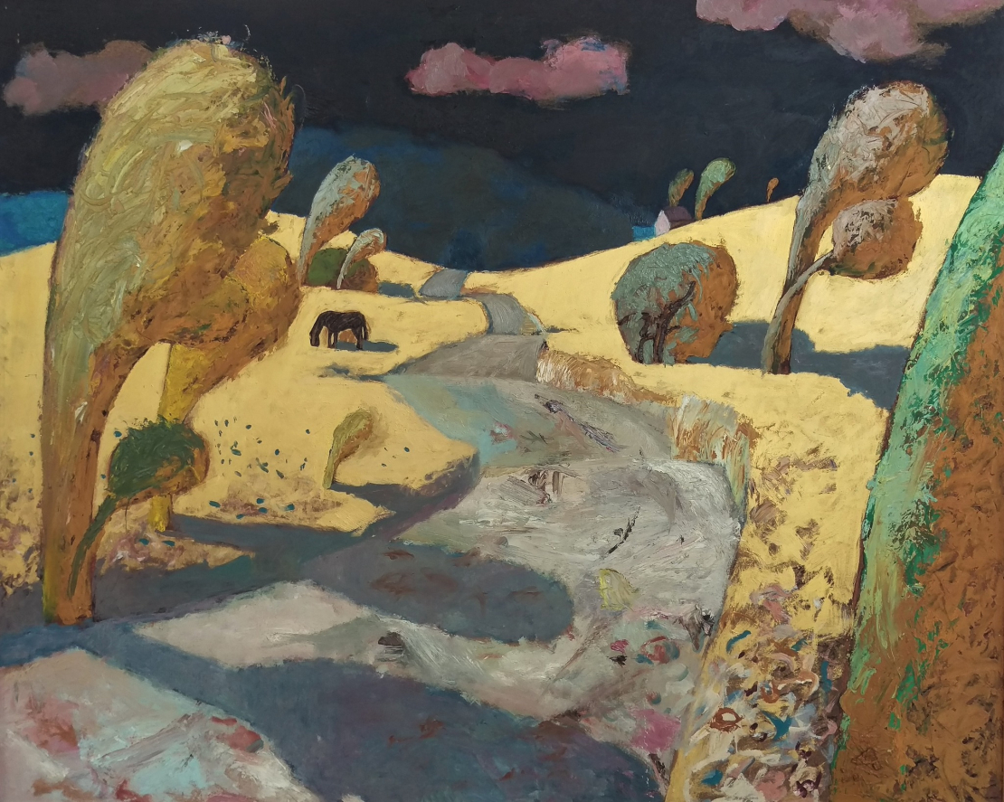 Alberta Pauliņa darbs "Manas bērnības zeme", 1988.