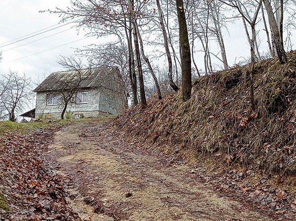 Mājas piebraucamais ceļš.