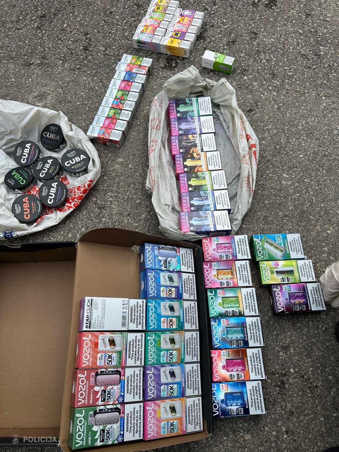 VP izņem nelikumīgas smēķēšanas ierīces.