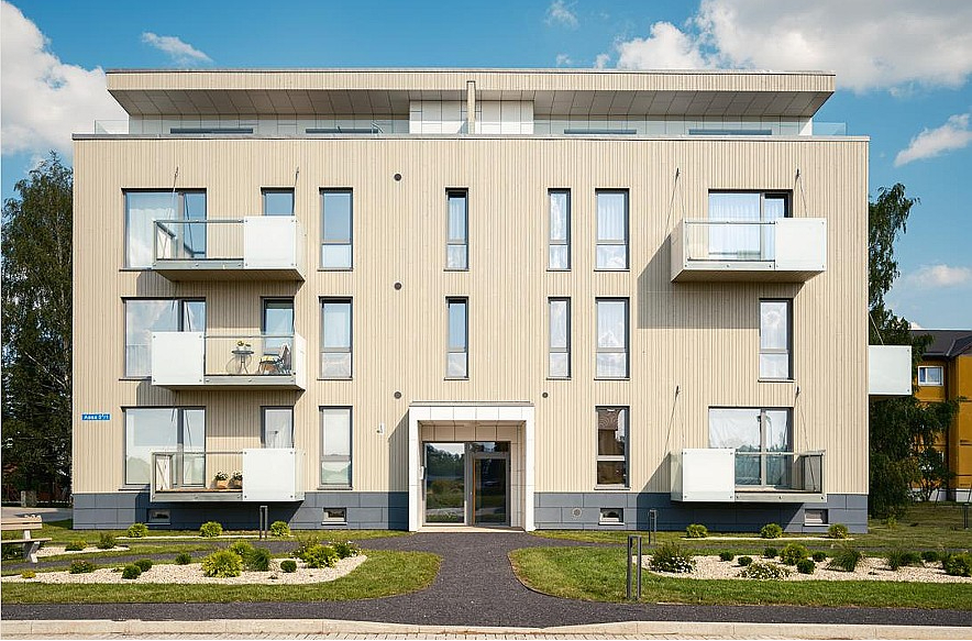 Pirmā Igaunijā pilnībā no līmētajām koka konstrukcijām uzbūvētā daudzstāvu dzīvojamā ēka (2022). Līmētās koka konstrukcijas šajā ēkā izmantotas visur, turklāt 50% no tām ir atsegtas un redzamas iekšsienās.