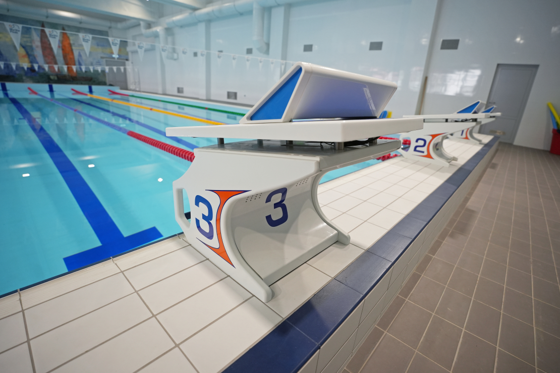 Rīgas Natālijas Draudziņas vidusskolā atjaunotie baseini.