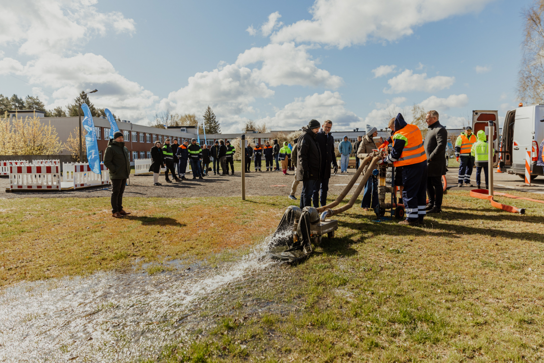 Uzņēmuma "Rīgas ūdens" jaunā mācību poligona atklāšanas pasākums.
