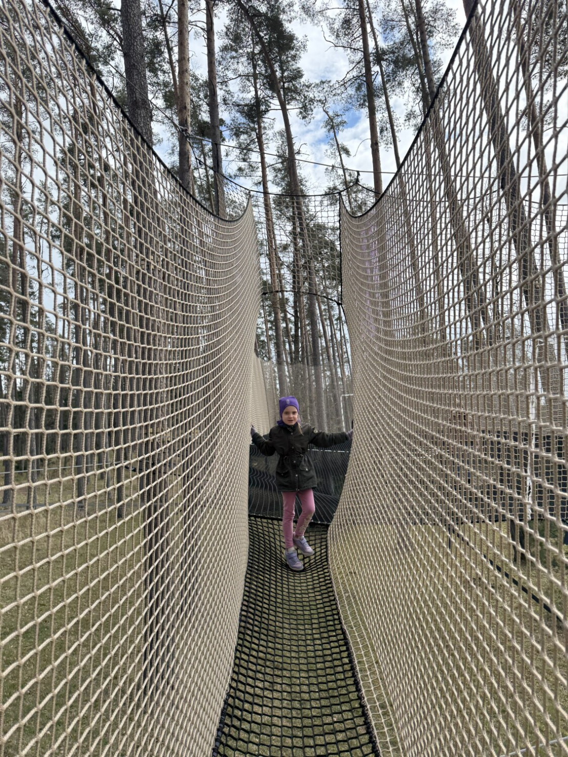 Atjaunotās atpūtas vietas "Tērvetes tīklu parks" un šķēršļu parks "Tarzāns".