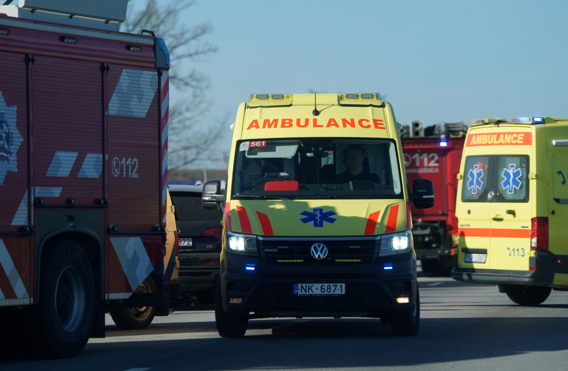 Četru auto avārija uz Jelgavas šosejas.