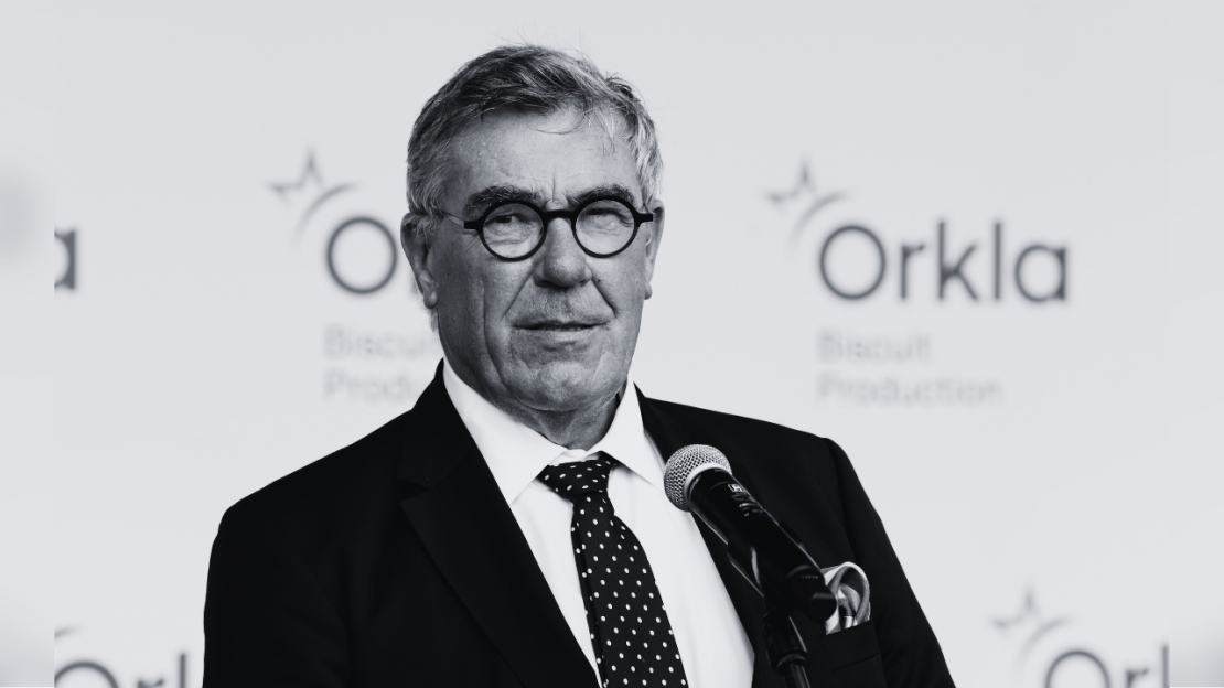 "Orkla" lielākais akcionārs Šteins Eriks Hāgens piedalās pārtikas uzņēmuma "Orkla Latvija" cepumu un vafeļu ražotnes atklāšanas pasākumā Ādažos.