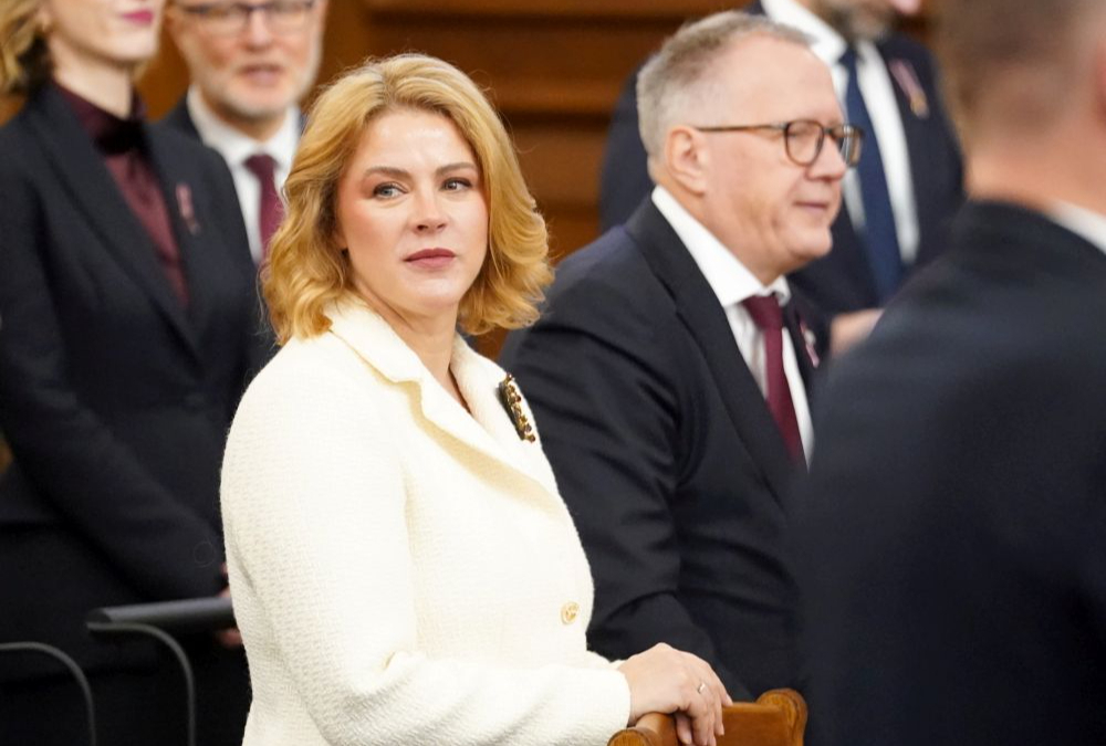 Ministru prezidente Evika Siliņa un finanšu ministrs Arvils Ašeradens.