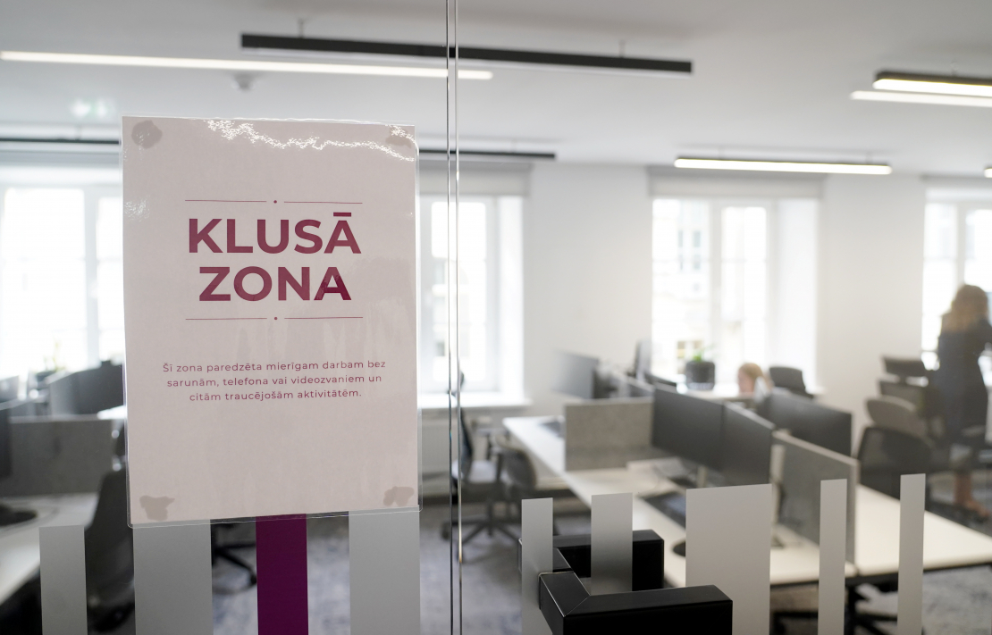 Uzņēmumu reģistra jaunās telpas Zigfrīda Annas Meierovica bulvārī.