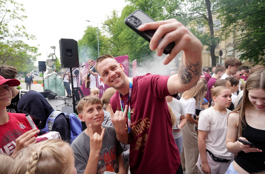 FIBA 3×3 basketbolā Latvijas izlases sagaidīšanas pasākums.