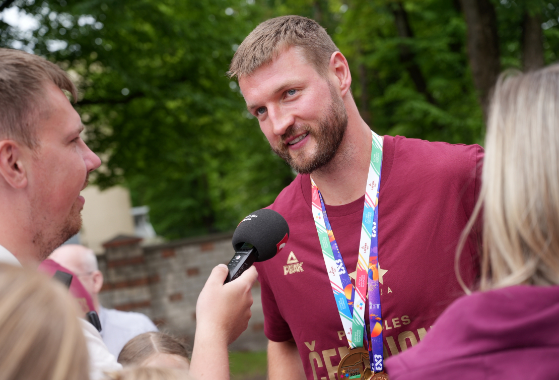 FIBA 3×3 basketbolā Latvijas izlases sagaidīšanas pasākums.