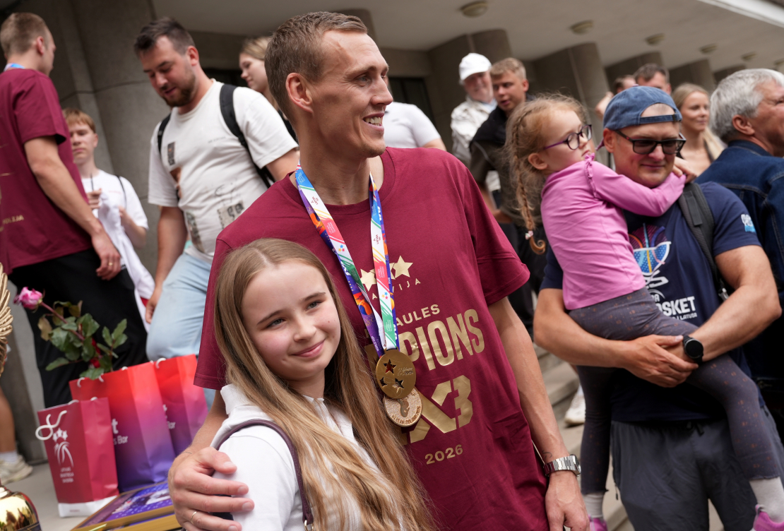 FIBA 3×3 basketbolā Latvijas izlases sagaidīšanas pasākums.