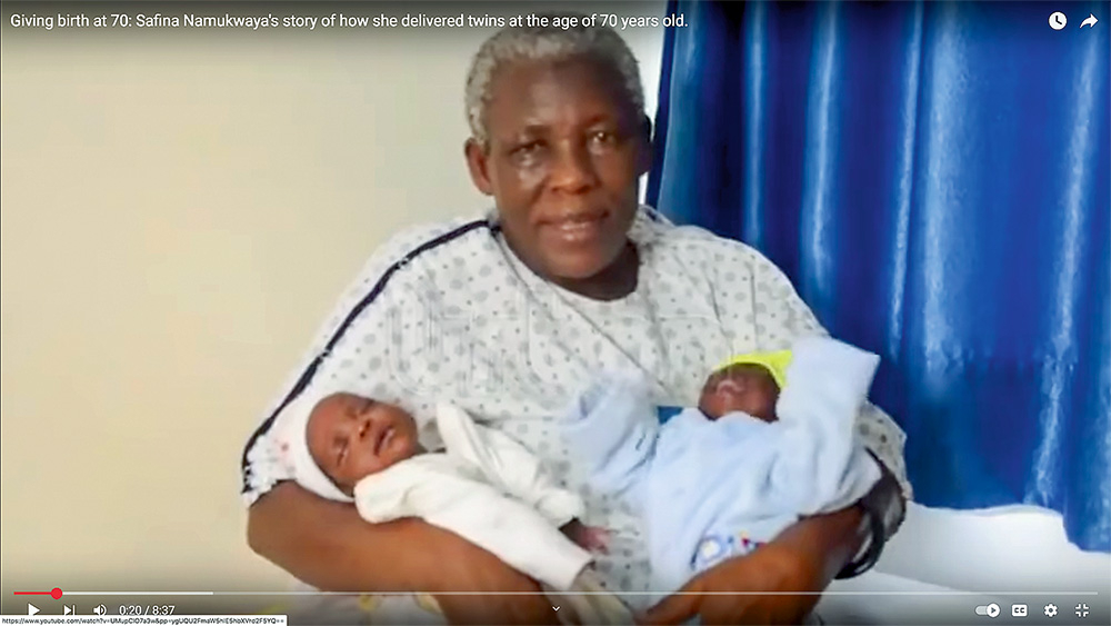 Ugandā pasaulē nākuši pilnībā veseli dvīņi, kuru mātei Safinai Nabukvaijai jau bija... 70 gadi.