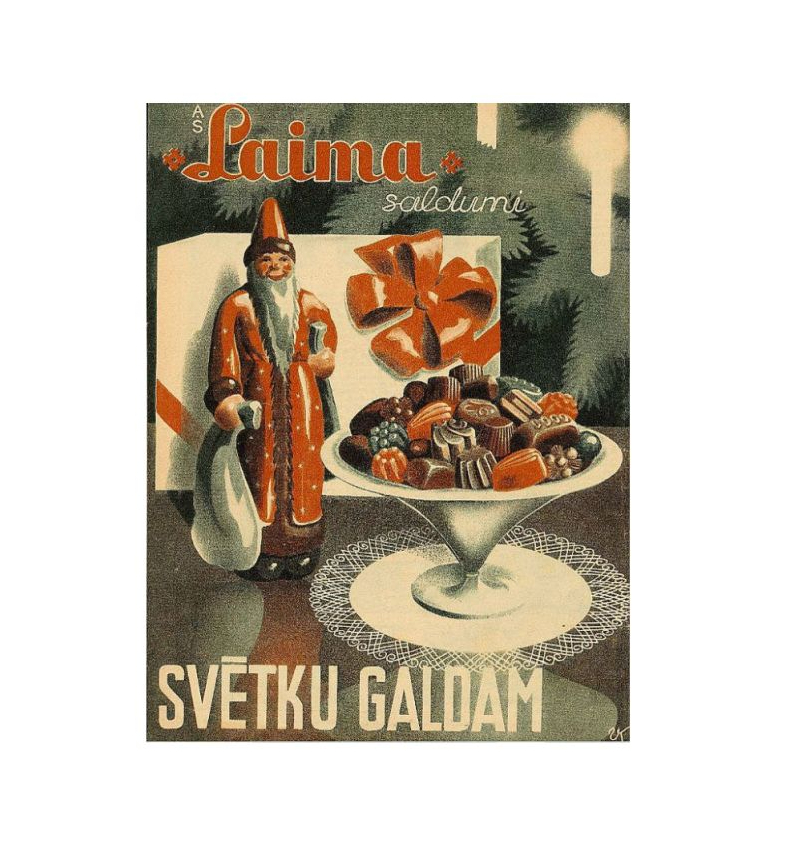 AS "Laima" reklāma 1938. gadā.