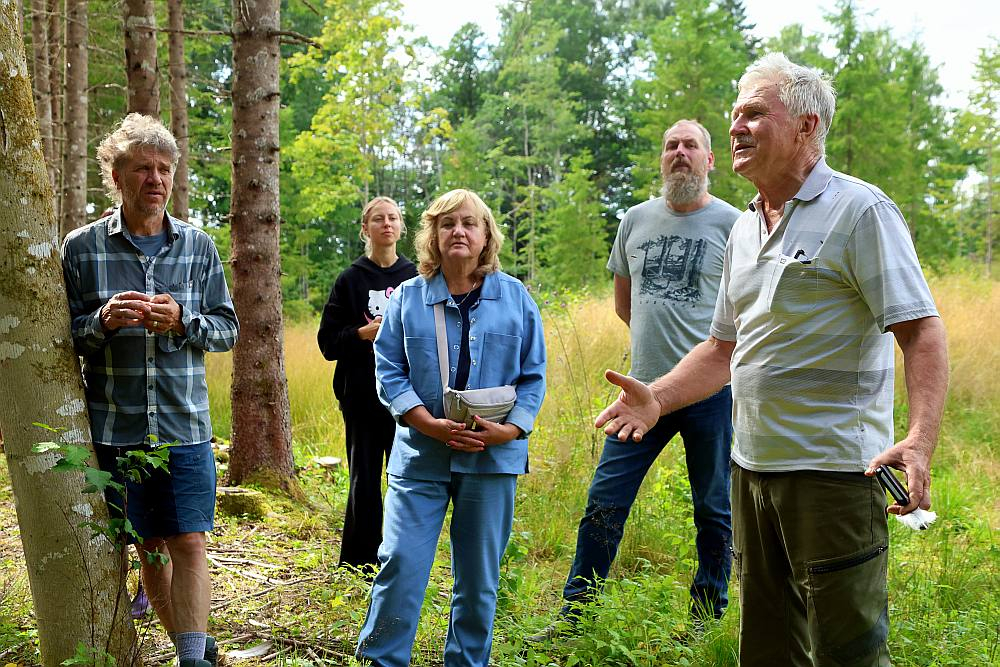 Aleksandrs Latkovskis: "Pirms trīsdesmit gadiem šeit bija aizaugušas ganības. Tagad aug skaists mežs. Baltalksni esmu nomainījis ar egli un melnalksni."