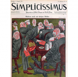 Ā. Hitlers piedāvā savu grāmatu. 1925. gada karikatūra.