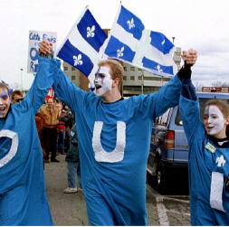 Kvebekas neatkarības piekritēji 1995. gadā. Kvebekas neatkarības piekritēji 1995. gadā.