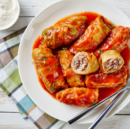 Veģetārie kāpostu tīteņi.