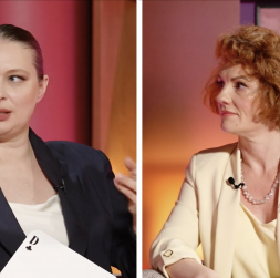 Mihaila Čehova Rīgas Krievu teātra vadītāja Dana Bjorka un juriste Ieva Brante.