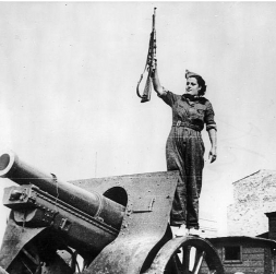 Republikāņu kaujiniece Barselonā 1936. gadā.
