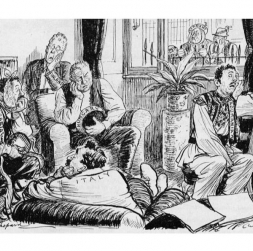 Britu karikatūra par Parīzes konferenci: sakautās valstis gaida savu likteni.