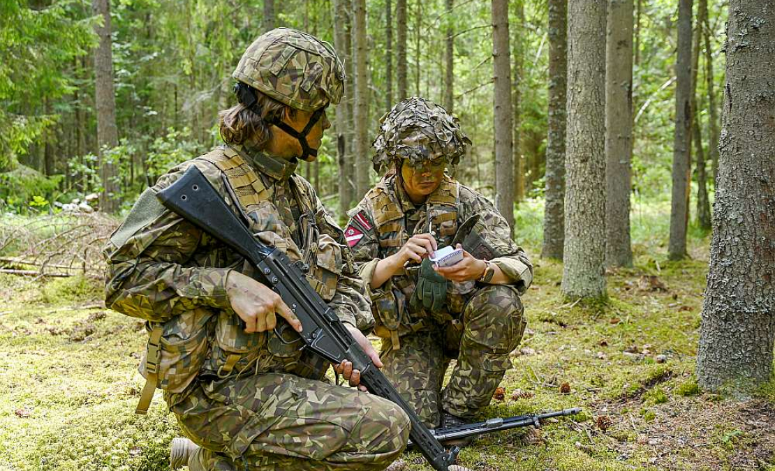 Zemessargu pamatapmācības nometnē poligonā "Mežaine".