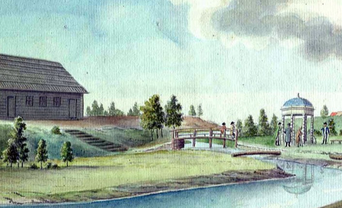 Baldones sēravots 18. gs. beigās J. K. Broces zīmējumā.