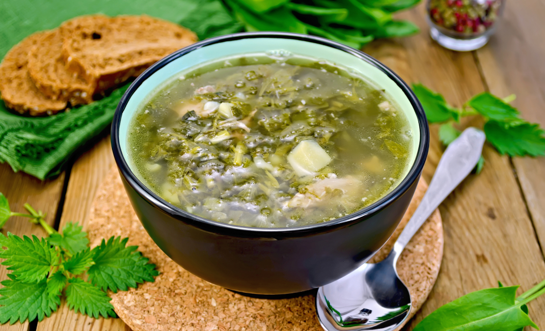 Zupa no gārsas, nātrēm un skābenēm. Zupa no gārsas, nātrēm un skābenēm.