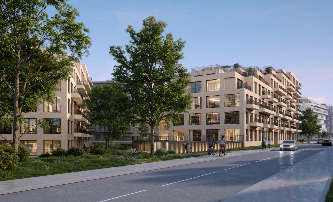 Vienības gatves apkaimē jauns daudzdzīvokļu nama projekts.