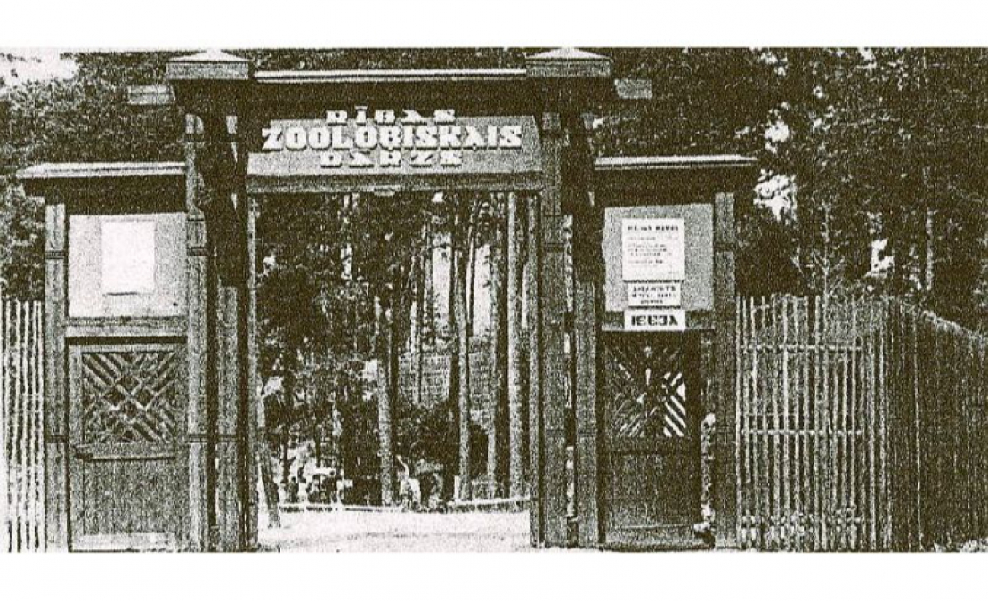 Rīgas zoodārza ieeja 1936. gadā.