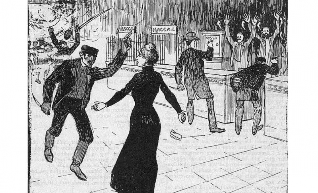 Laupīšanas atainojums Somijas zviedru presē.