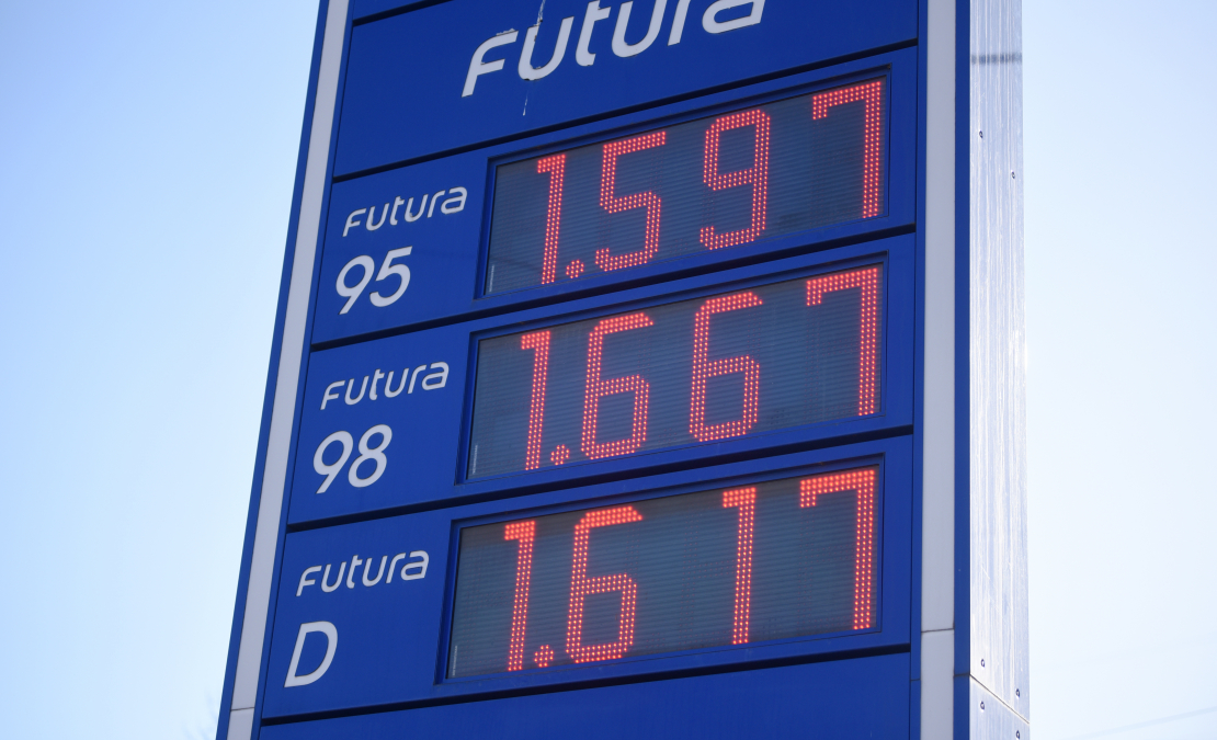 Degvielas cenas "Neste" uzpildes stacijā 4. martā.