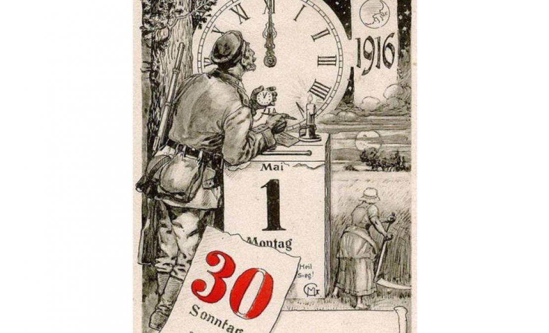 Vasaras laiku popularizējoša pastkarte.