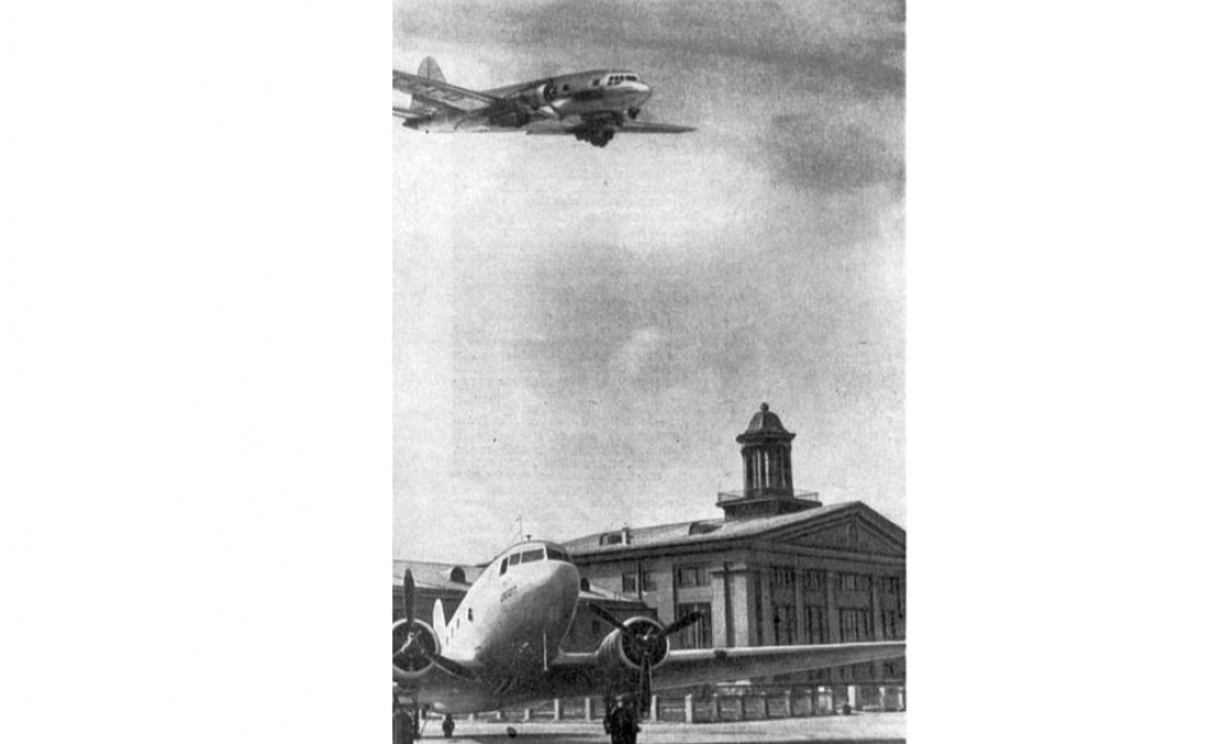 Rīgas lidosta Spilvē 1956. gadā.