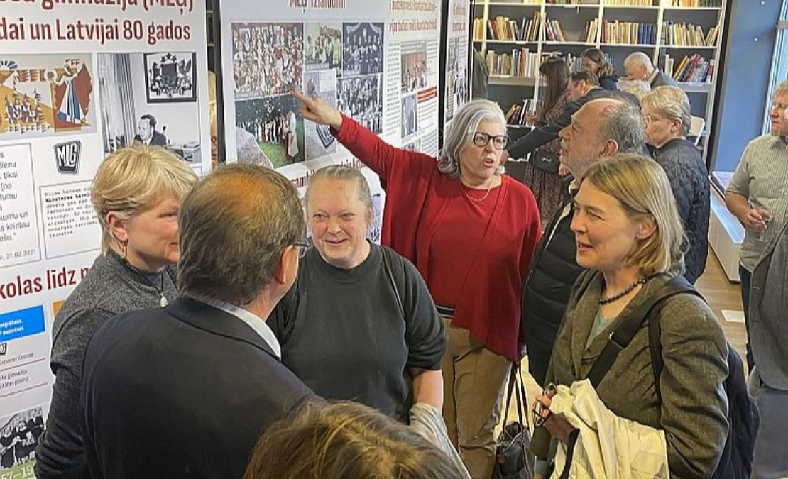 Izstādes "Minsteres Latviešu ģimnāzija un tās nozīme trimdai un Latvijai 80 gados" atklāšana.