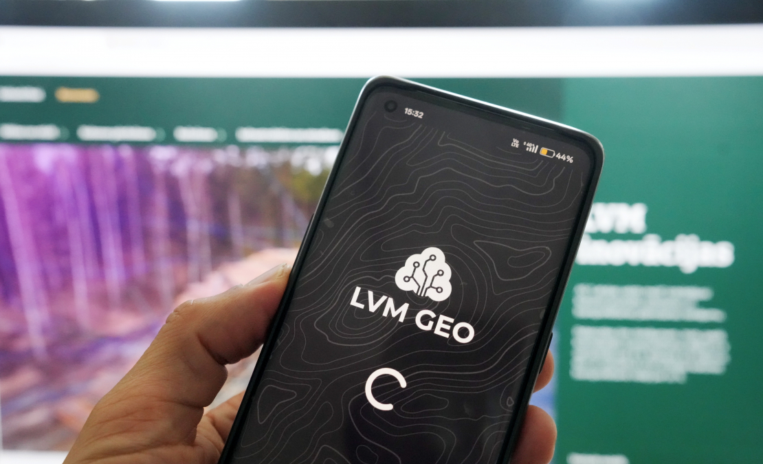 AS "Latvijas valsts meži" izstrādātā ģeotelpiskā lietotne "LVM GEO".
