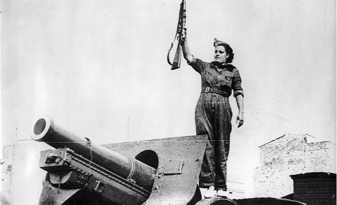 Republikāņu kaujiniece Barselonā 1936. gadā.