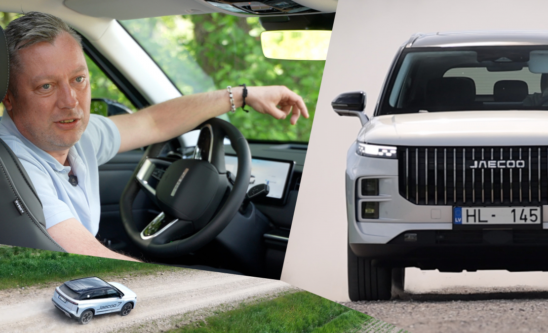 Edijs Pālens pie JAECOO 7 Super Hybrid stūres. Edijs Pālens pie JAECOO 7 Super Hybrid stūres.