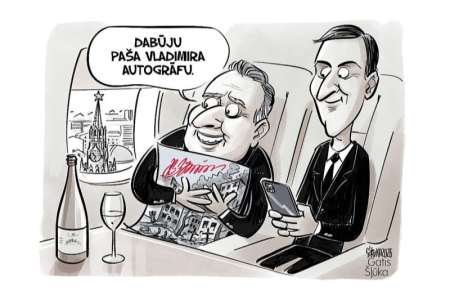 Zīmē Gatis Šļūka. Dabūju paša Vladimira autogrāfu!