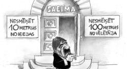 Zīmē Ēriks Ošs. Nesmēķēt 100 metrus no vēlētāja