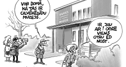 Zīmē Gatis Šļūka: Ogrē viens otru ēd nost. Zīmē Gatis Šļūka: Ogrē viens otru ēd nost.