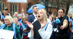 LIZDA rīkotais protesta gājiens. LIZDA rīkotais protesta gājiens.