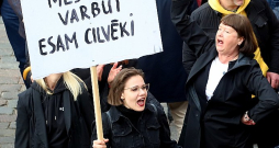 Protesta dalībnieki.