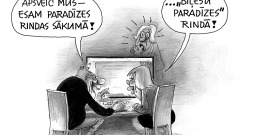 Zīmē Ēriks Ošs. Esam paradīzes rindas sākumā! Zīmē Ēriks Ošs. Esam paradīzes rindas sākumā!