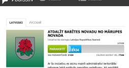 Iniciatīvas pieteikums vietnē manabalss.lv