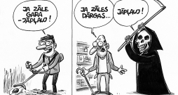 Zīmē Gatis Šļūka. Ja zāles dārgas, tad jāpļauj! Zīmē Gatis Šļūka. Ja zāles dārgas, tad jāpļauj!